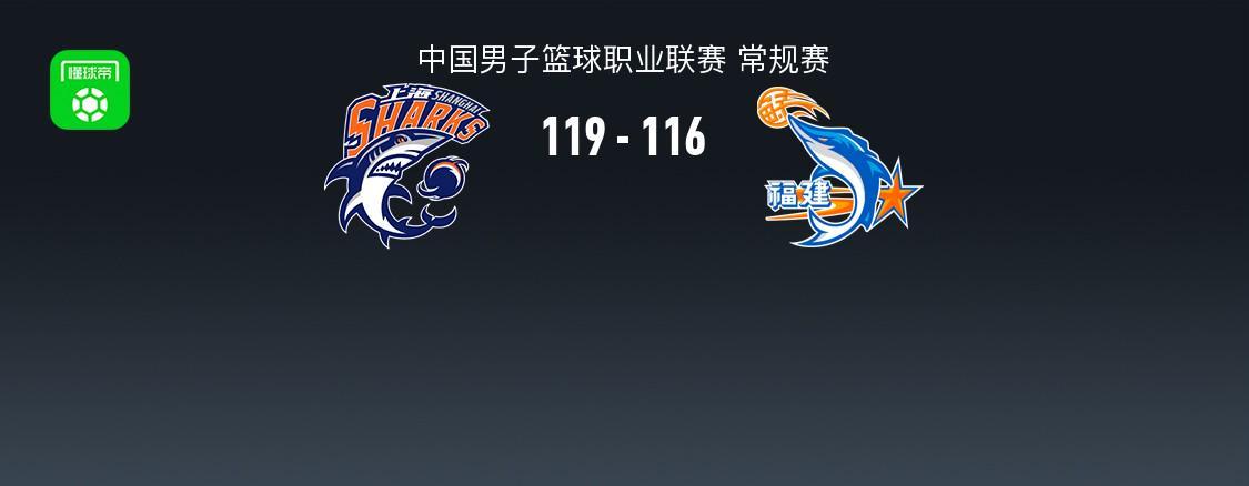 竞技宝下载-CBA战报:上海119-116险胜福建取CBA18连胜,昆汀-皮特森空砍44分